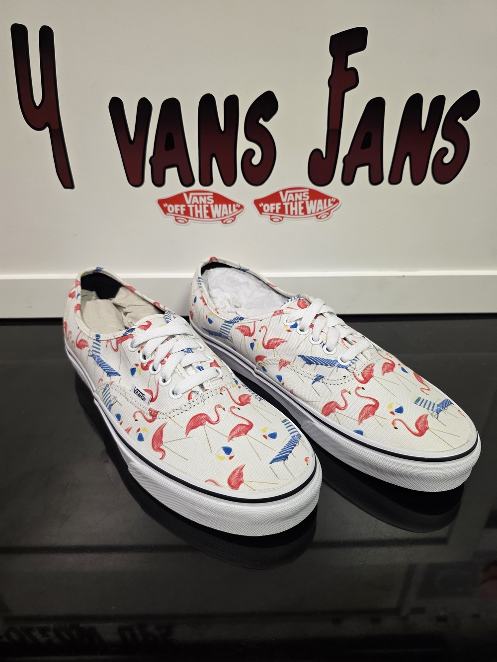 Vans Authentic Flamingo Beach Chair Print Men’s 9 Women’s 10.5 New